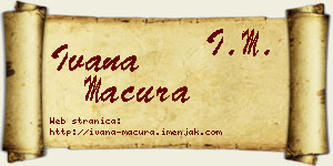 Ivana Macura vizit kartica